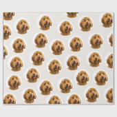 Personalisiertes Hunde-Foto  Geschenkpapier (Flach)