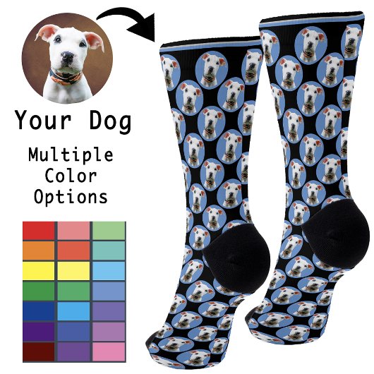 Personalisiertes Hunde-Foto-Gesicht zum Vatertag f Socken