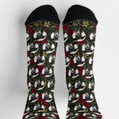 Personalisiertes Hunde-Foto-Herzen-Muster Socken (Oben)
