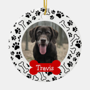 Personalisiertes Hunde-Foto Keramikornament