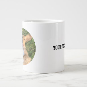 Personalisiertes Hunde-Foto mit Text Individuell Jumbo-Tasse