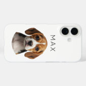 Personalisiertes Hunde-Foto & Name Case-Mate iPhone Hülle (Rückseite (Horizontal))