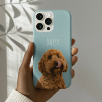 Personalisiertes Hunde-Foto | Pastellblaues Hausti