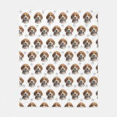 Personalisiertes Hunde-Foto-Pfotenmuster Fleecedecke (Vorderseite)
