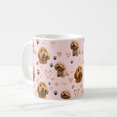Personalisiertes Hunde-Foto Rosa Kaffeetasse (Vorderseite Links)