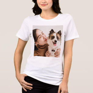 Personalisiertes Hunde-Foto-T-Shirt    Tri-Blend Shirt