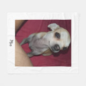 Personalisiertes Hunde-Foto und Name Custom  Fleecedecke (Vorderseite (Horizontal))
