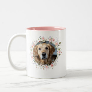 Personalisiertes Hunde-Gedenkfoto Individueller Zweifarbige Tasse
