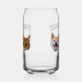 Personalisiertes Hunde-Katze-Foto, Niedliches Gesc Dosenglas (Links)