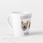 Personalisiertes Hunde-Katze-Foto, Niedliches Gesc Milchtasse (Linke Ecke)