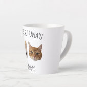 Personalisiertes Hunde-Katze-Foto, Niedliches Gesc Milchtasse (Rechte Ecke)