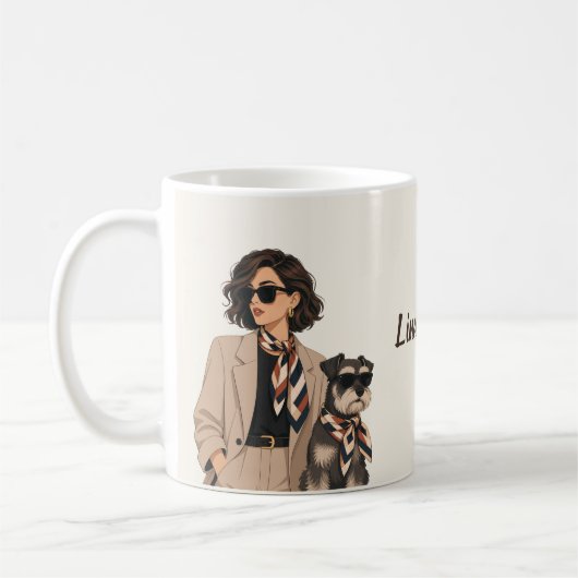 "Personalisiertes Hunde-Mama-Geschenk" "Benutzerde Kaffeetasse (Links)