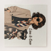 "Personalisiertes Hunde-Mama-Geschenk" "Benutzerde Puzzle (Horizontal)