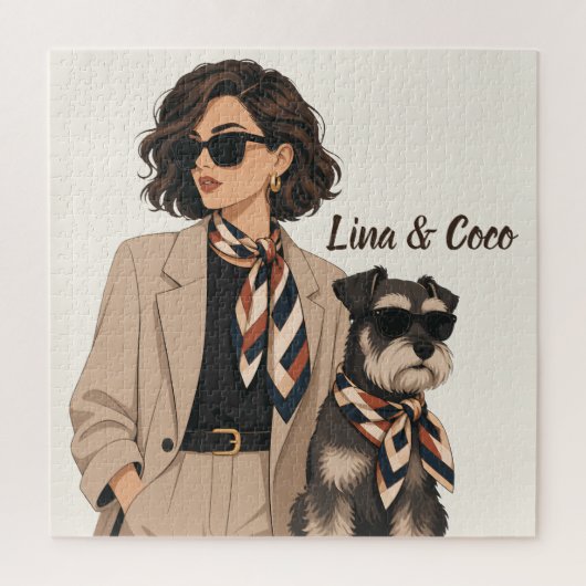"Personalisiertes Hunde-Mama-Geschenk" "Benutzerde Puzzle (Vertikal)
