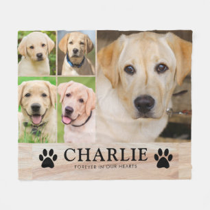 Personalisiertes Hunde-Memorial-Foto-Andenken Fleecedecke