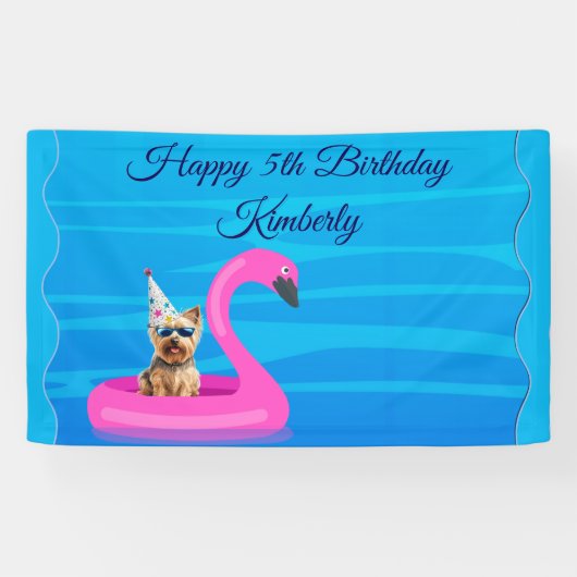 Personalisiertes Hunde-Schwimmfloß Banner (Horizontal)