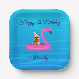 Personalisiertes Hunde-Schwimmfloß Pappteller