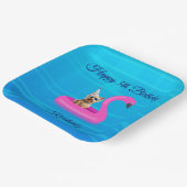 Personalisiertes Hunde-Schwimmfloß Pappteller (Gewinkelt)