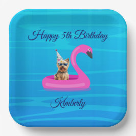 Personalisiertes Hunde-Schwimmfloß Pappteller