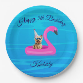 Personalisiertes Hunde-Schwimmfloß Pappteller