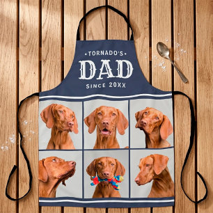 Personalisiertes Hunde-Vater-Foto-Collage mit Name Schürze