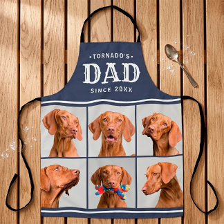 Personalisiertes Hunde-Vater-Foto-Collage mit Name Schürze