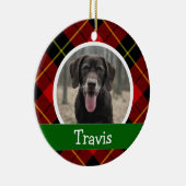Personalisiertes Hundebüt-Foto Keramik Ornament (Rechts)