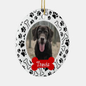 Personalisiertes Hundebüt-Foto Keramikornament (Rechts)