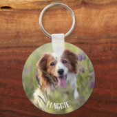 Personalisiertes Hundebüt-Foto Schlüsselanhänger (Vorderseite)