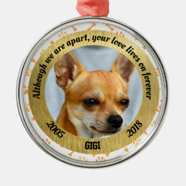 Personalisiertes Hundedenkmal, obgleich wir Ornament Aus Metall