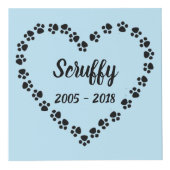 Personalisiertes Hundedenkmal Würfel (Vorderseite)