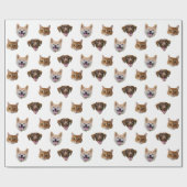 Personalisiertes Hundegesicht, Hunde Katze Mama Fo Geschenkpapier (Flach)