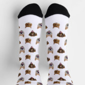 Personalisiertes Hundegesicht, Hunde Katze Mama Fo Socken (Oben)
