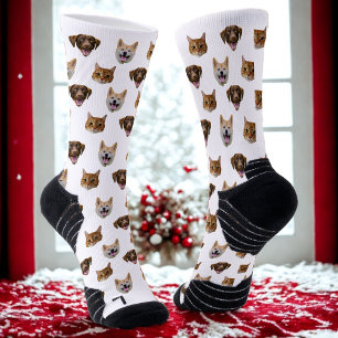Personalisiertes Hundegesicht, Hunde Katze Mama Fo Socken