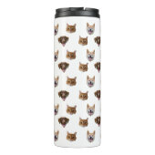 Personalisiertes Hundegesicht, Hunde Katze Mama Fo Thermosbecher (Rückseite)