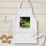Personalisiertes Hundehund-Foto, Hundename Schürze<br><div class="desc">Personalisieren Sie diesen Sake mit Ihrem hochgeladenen Foto der Deutschen Schäferhütte und ihrem Namen (kann auch jedes Foto hochladen und mit jedem Text personalisiert). Im Text steht "Bester Hund je" oder fügen Sie Ihren eigenen Text hinzu - Wir Liebe "Hundenname", Hundefrist oder Tag der Übergabe. Klicken Sie einfach auf "Anpassen",...</div>