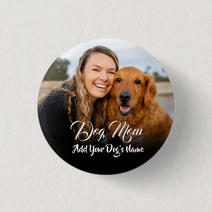 Personalisiertes Hundemama-Foto-Medaillon Button
