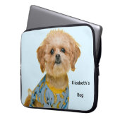 Personalisiertes Hundemuster Laptopschutzhülle (Vorderseite Links)