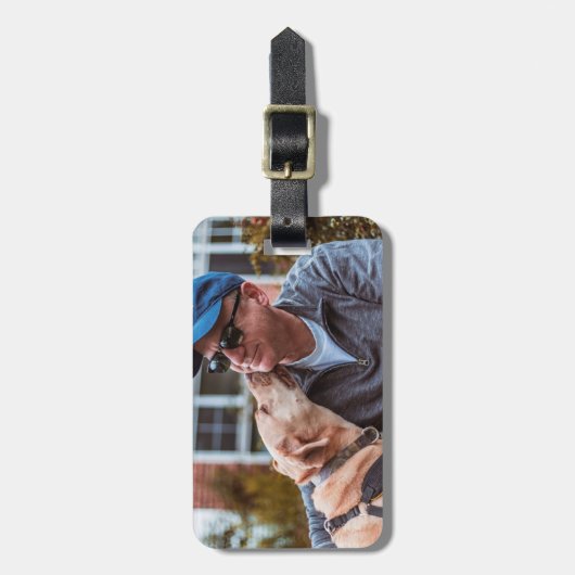 Personalisiertes Hundeschema-Foto Erstellen Sie Ih Gepäckanhänger (Vorderseite vertikal)