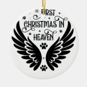 Personalisiertes Hundeschema für das Gedächtnis de Keramik Ornament (Vorne)