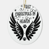 Personalisiertes Hundeschema für das Gedächtnis de Keramik Ornament (Links)