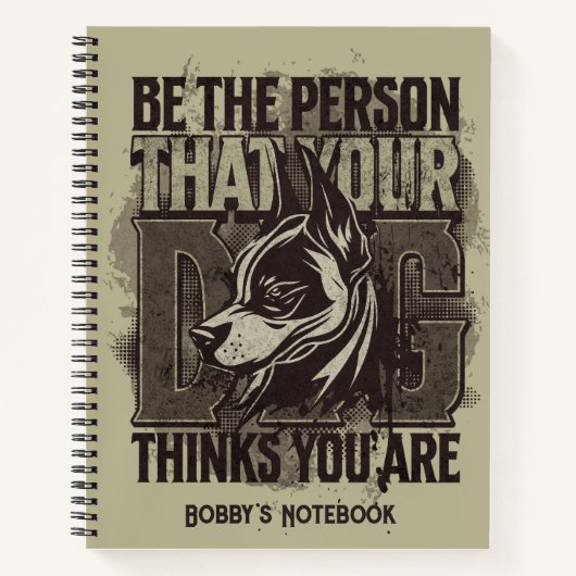 Personalisiertes Hundeschenkgeschenk Notizblock (Vorderseite)