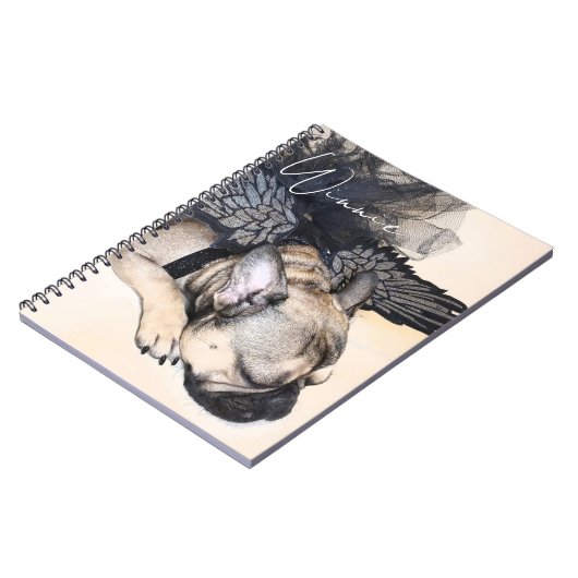 Personalisiertes Hundeschlitten-Foto Notizblock (Linke Seite)