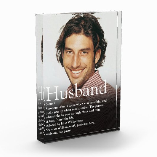 Personalisiertes Husband-Definitionsangebot Fotoblock (Links)