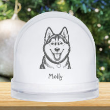 Personalisiertes Husky-Hunde-Weihnachten