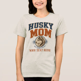 Personalisiertes Husky-Mom-Varsity-Shirt Tri-Blend Shirt