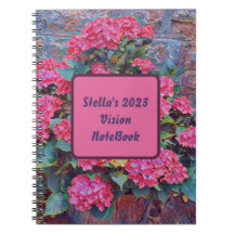 Personalisiertes Hydrangea-Farbbild-Vision-Noteboo
