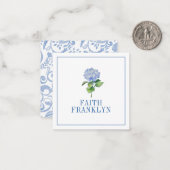 Personalisiertes Hydrangea Wasserfarbe Mitteilungskarte (Vorderseite/Rückseite Beispiel)