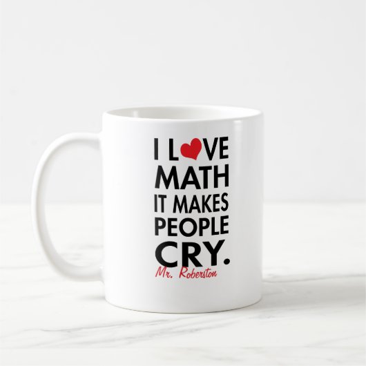 Personalisiertes i-Liebe-Mathe, lässt es Leute Kaffeetasse (Links)