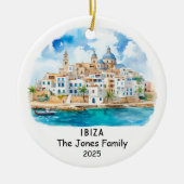 Personalisiertes Ibiza-Ornament, Spanien Keramik Ornament (Vorne)